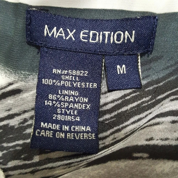 MAX EDITION | Sateen Abstract Tye-Die Print Dress - Picture 6 of 7